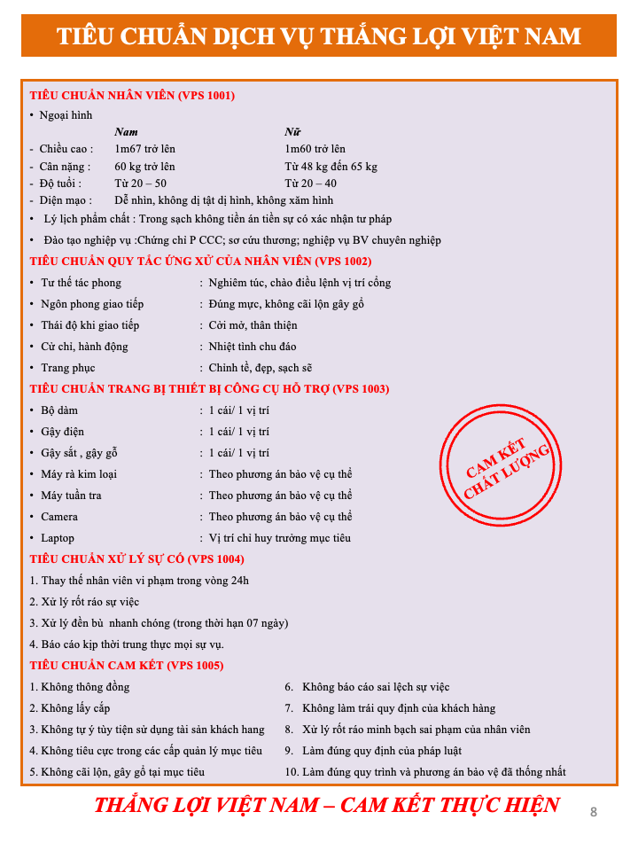 Hồ sơ năng lực Bảo vệ Thắng Lợi - Trang 6