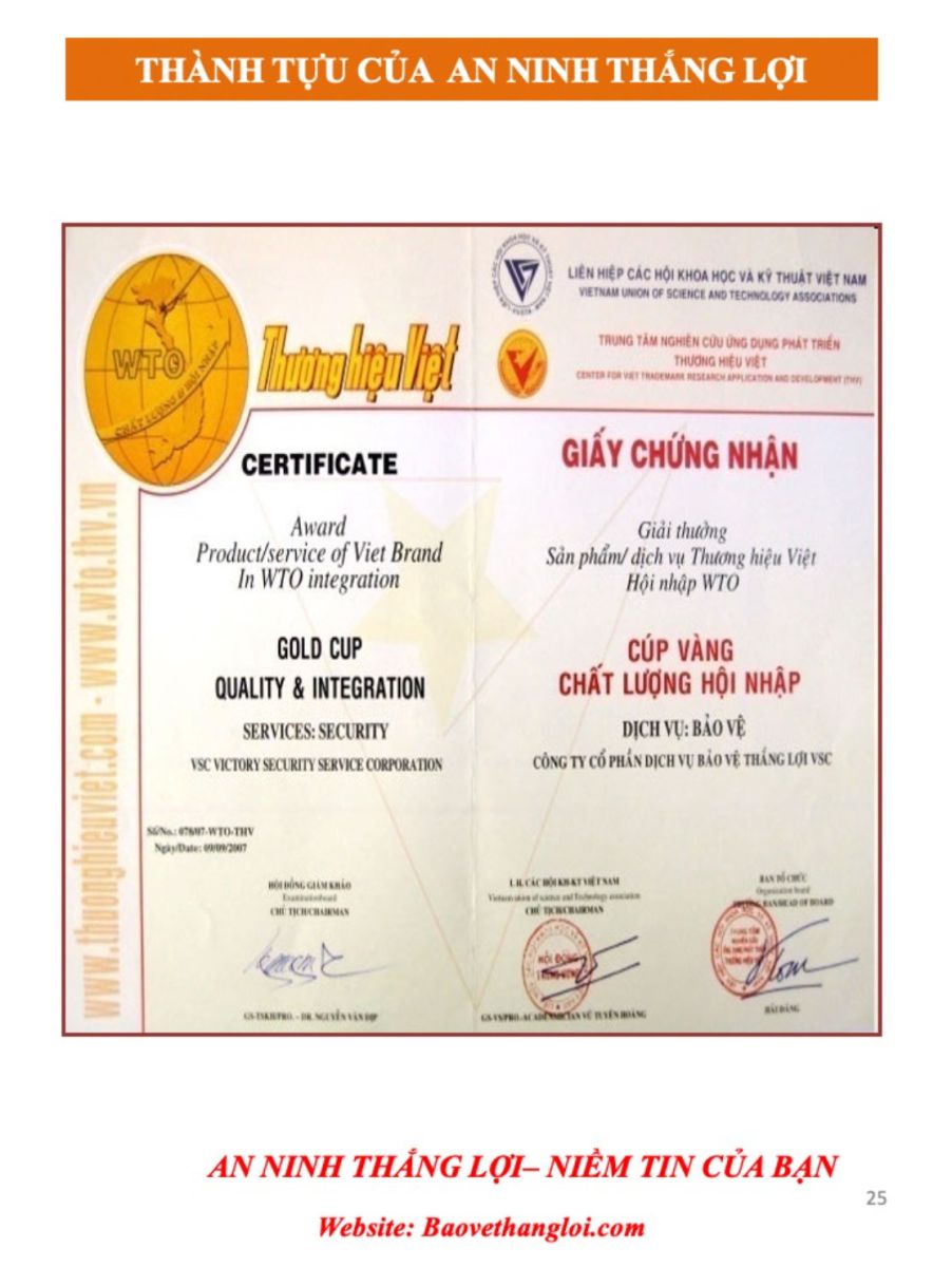 Hồ sơ năng lực Bảo vệ Thắng Lợi - Trang 17